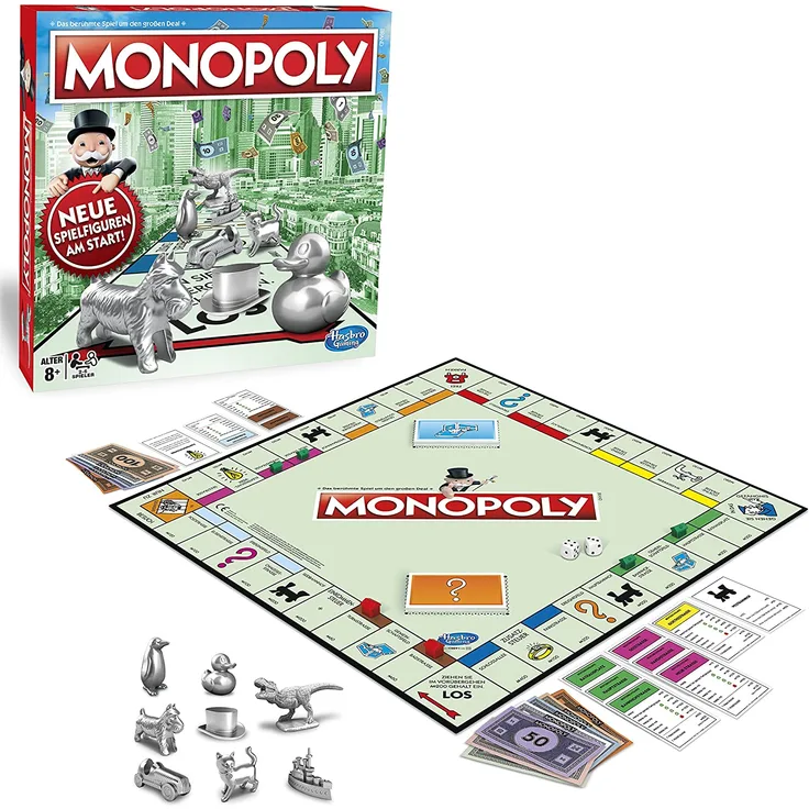 Hasbro 'Monopoly Game' Brettspiel, ab 8 Jahren, 2 - 6 Spieler, 90 min Spielzeit