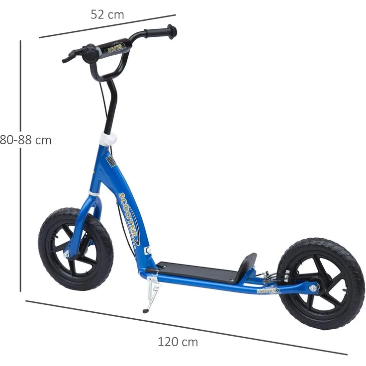 Kinderroller Anti-Rutsch Trittfläche, Metallfahrradständer zum Parken, (Farbe: blau) – Bild 3