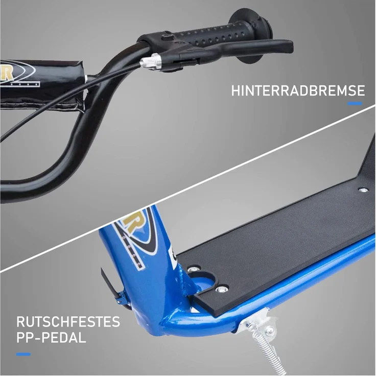 Kinderroller Anti-Rutsch Trittfläche, Metallfahrradständer zum Parken, (Farbe: blau) – Bild 6