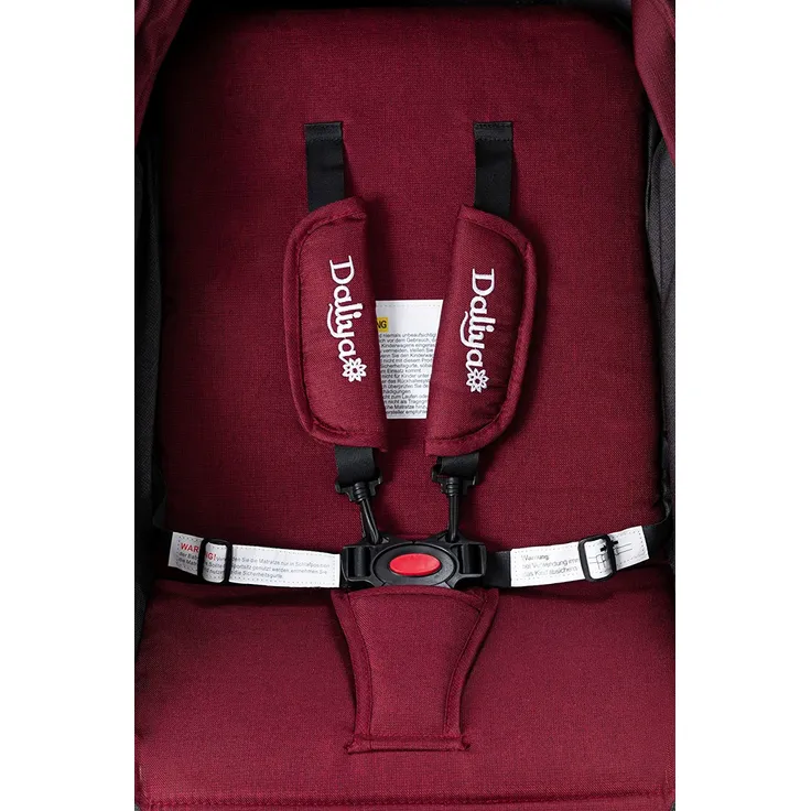 Daliya® Rapidy Buggy / Kinderwagen 0-36 Monate / Sportwagen mit Liegeposition / Wickeltasche, Winterfußsack, Ess- & Spieltisch und mehr Linen Rot – Schwarz – Bild 9