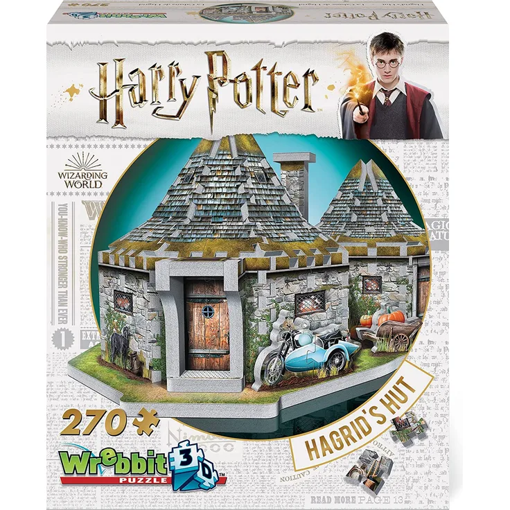Wrebbit 3D - Puzzle 3D Harry Potter - Hutte d'Hagrid 270 Pièces - 0665541005121