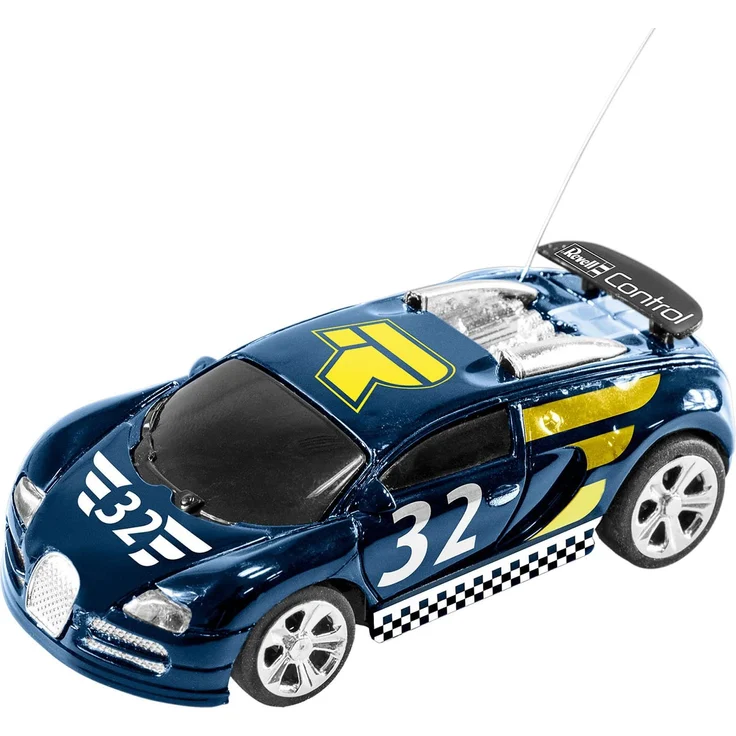 Revell Control 23561 Mini RC Racing-Car aus der Dose mit 27MHz-Fernsteuerung inkl. Ladefunktion, LED-Licht, kurze Ladezeit, lange Fahrzeit kleines ferngesteuertes Auto, Sportwagen – Bild 3
