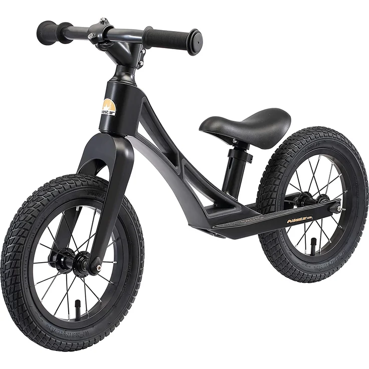 BIKESTAR Magnesium (superleicht) Kinderlaufrad Lauflernrad Kinderrad für Jungen und Mädchen ab 3 - 4 Jahre | 12 Zoll Kinder Laufrad BMX Ultraleicht | Schwarz | Risikofrei Testen – Bild 5