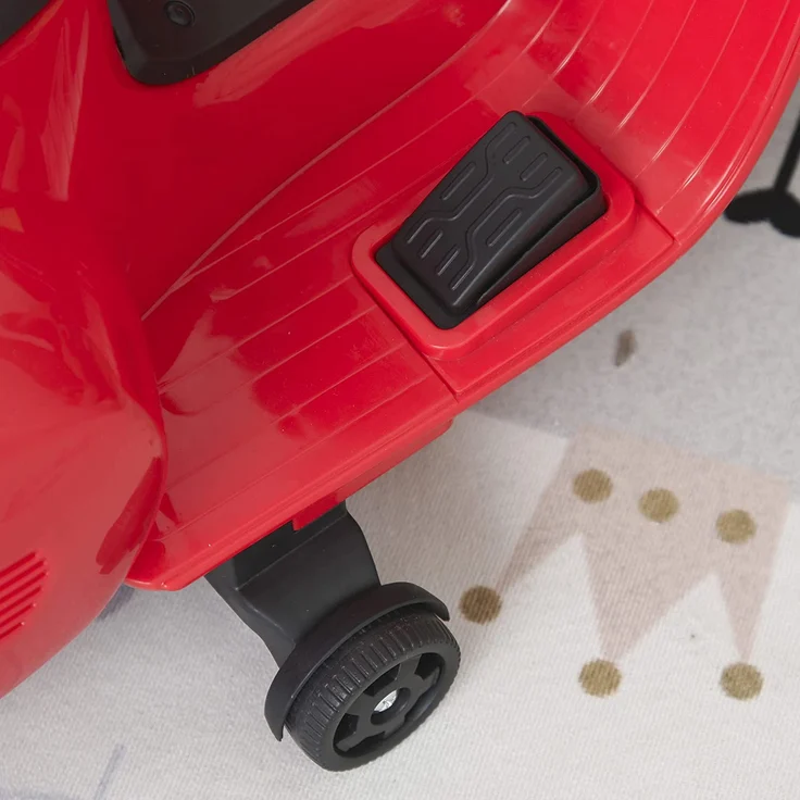 Elektrischer Kindermofa im Vespa Stil (Farbe: rot) – Bild 8