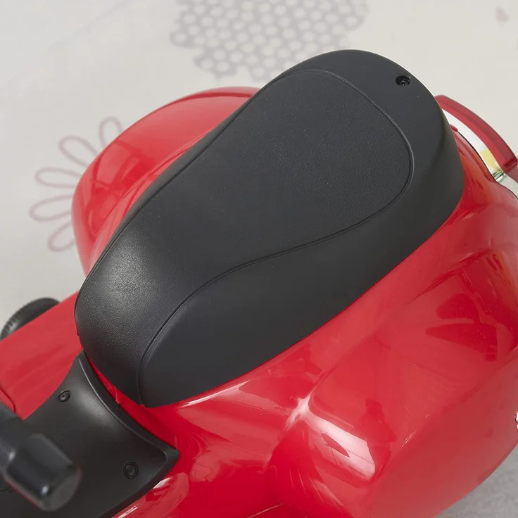 Elektrischer Kindermofa im Vespa Stil (Farbe: rot) – Bild 9
