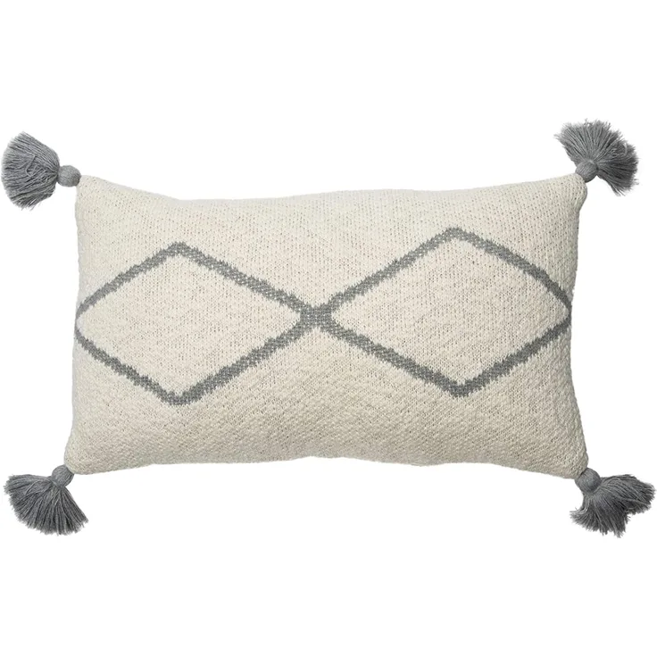 Lorena Canals 'Oasis' Kissen gestrickt klein grau/beige