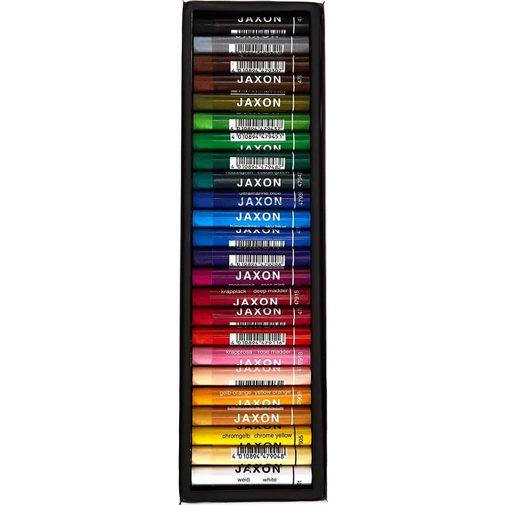 Honsell 47424 - Jaxon Ölpastellkreide, 24er Set im Kartonetui, brillante, lichtechte Farben, ideal für Künstler, Hobbymaler, Kinder, Schule, Kunstunterricht, frei von Schadstoffen – Bild 5
