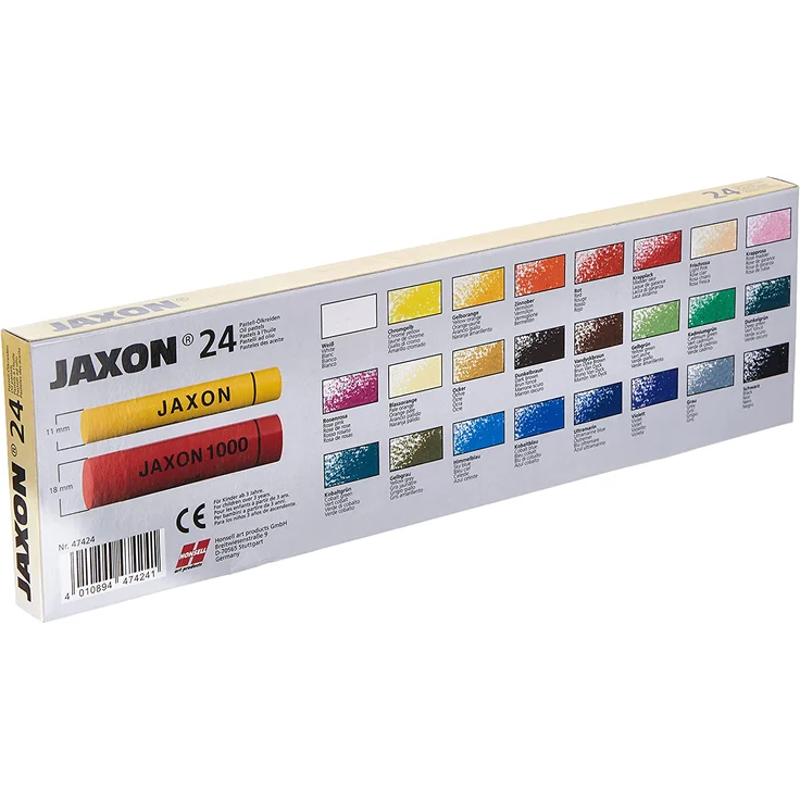 Honsell 47424 - Jaxon Ölpastellkreide, 24er Set im Kartonetui, brillante, lichtechte Farben, ideal für Künstler, Hobbymaler, Kinder, Schule, Kunstunterricht, frei von Schadstoffen – Bild 3