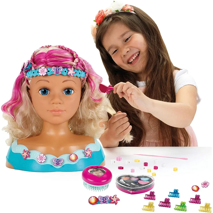 Frisier und Schminkkopf Mariella + Zubehör 33cm – Bild 2