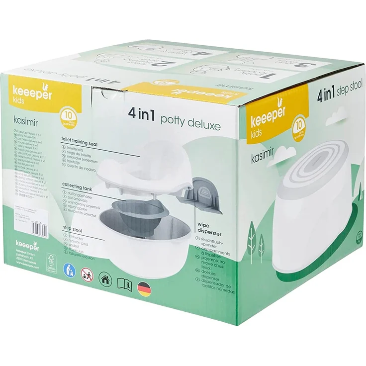 keeeper Babytopf deluxe 4in1, Töpfchen + Toilettensitz + Hocker + Feuchttuchspender, Ab ca. 18 Monate bis ca. 4 Jahre, Kasimir, Rosa – Bild 15