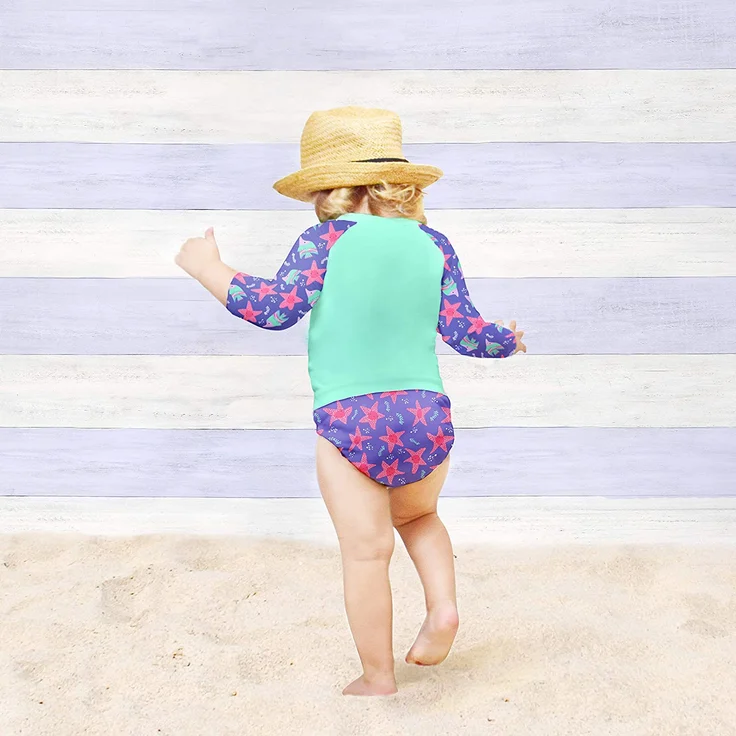 Bambino Mio, Wiederverwendbare Schwimmwindel, auslaufsicher, stylisch und leicht, Supernova Stern, S (<6 Monate) – Bild 2