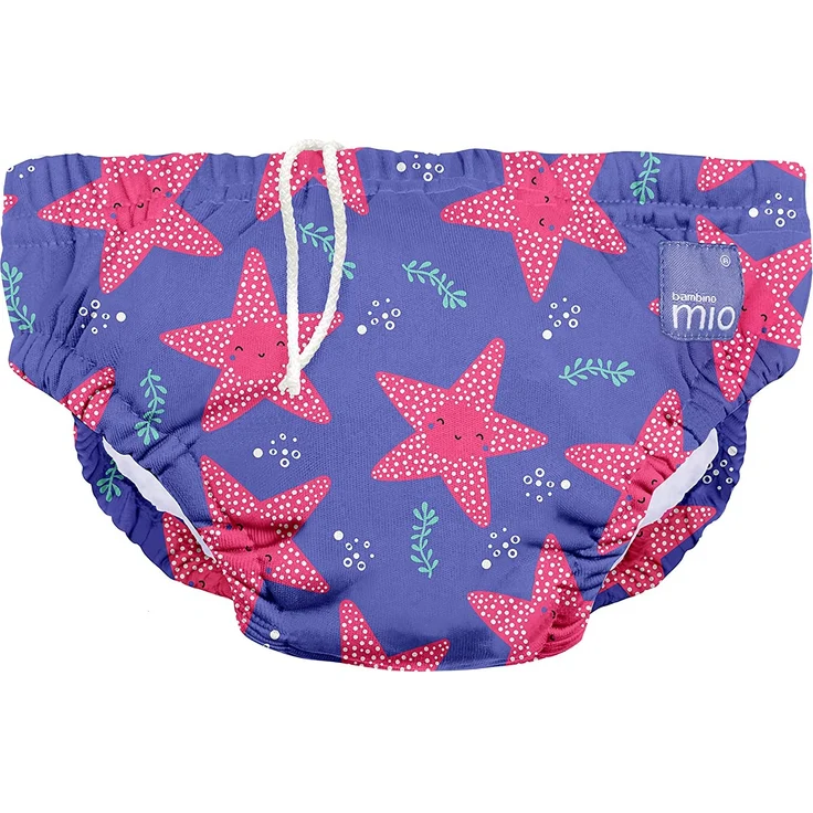 Bambino Mio, Wiederverwendbare Schwimmwindel, auslaufsicher, stylisch und leicht, Supernova Stern, S (<6 Monate) – Bild 1