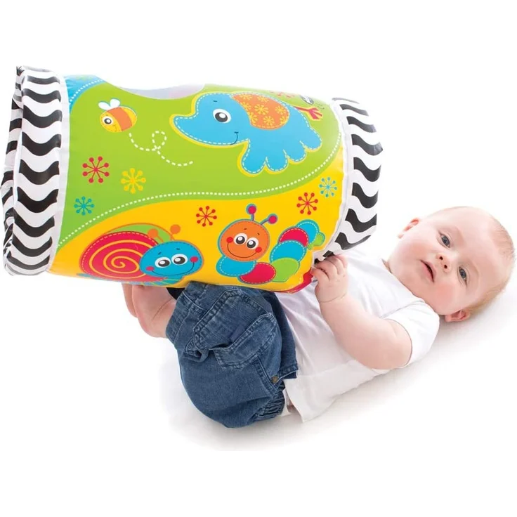 Playgro Krabbelrolle mit Musik, Aufblasbar, Ab 6 Monate, Tumble Jungle Peek in Roller, Bunt, 40154 – Bild 2