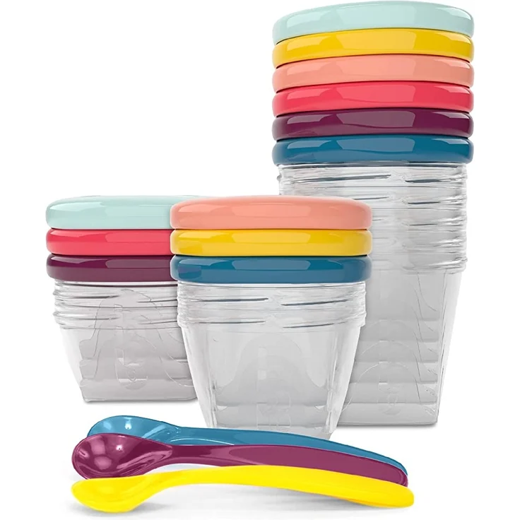 Babymoov Babybols Aufbewahrungsbehälter für Babynahrung - Multi-Set 15-teilig (3x120ml + 3x180ml + 6x250ml + 3 flexible Löffel) – Bild 1