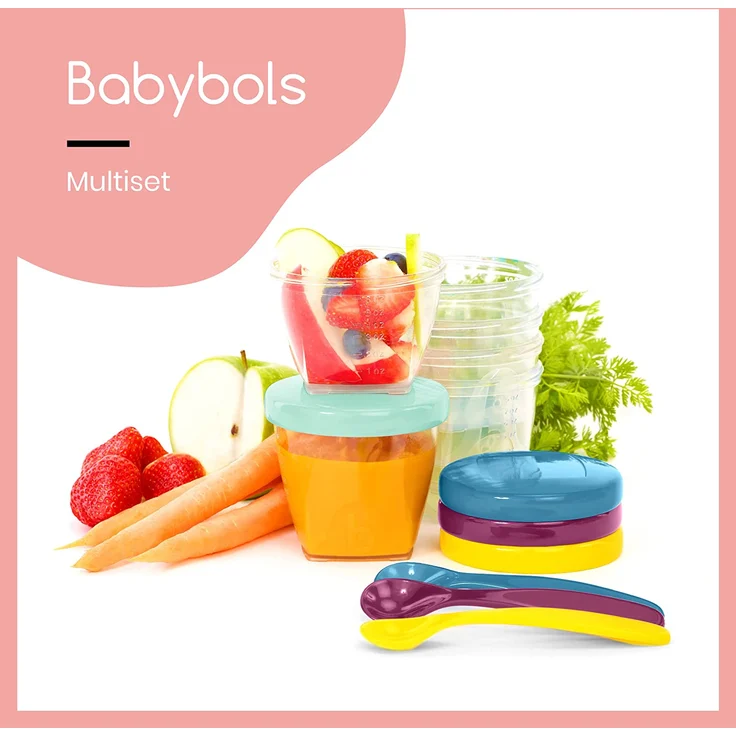 Babymoov Babybols Aufbewahrungsbehälter für Babynahrung - Multi-Set 15-teilig (3x120ml + 3x180ml + 6x250ml + 3 flexible Löffel) – Bild 2