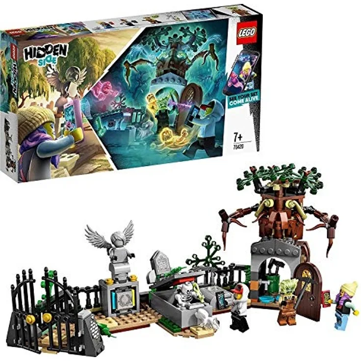 LEGO 70420 Hidden Side Geheimnisvoller Friedhof Kinderspielzeug, Augmented Reality Funktionen