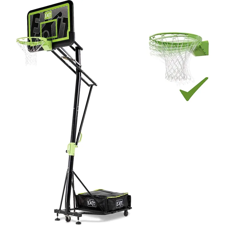 EXIT Basketballkorb Galaxy Black Edition | mit Ständer | Schwarz | 112x363 cm