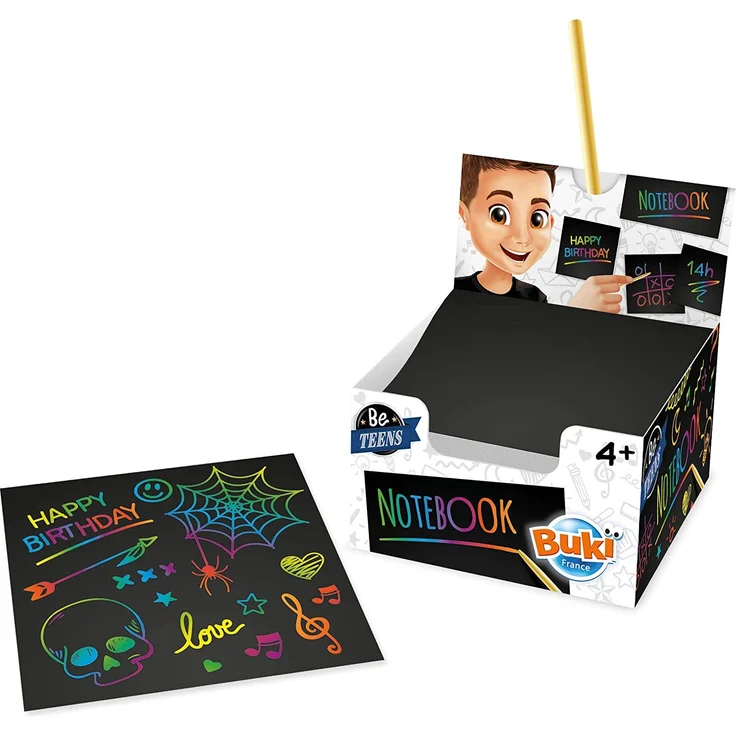 BUKI NB001 - Kratzpapier-Notizblock, Kratzbilder, Scratch Art Notebook – Bild 5