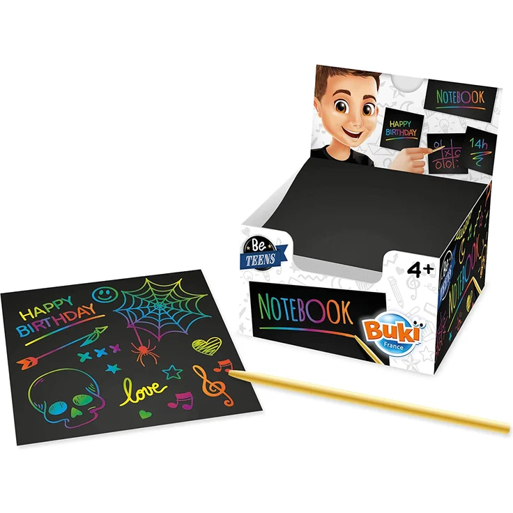 BUKI NB001 - Kratzpapier-Notizblock, Kratzbilder, Scratch Art Notebook – Bild 4