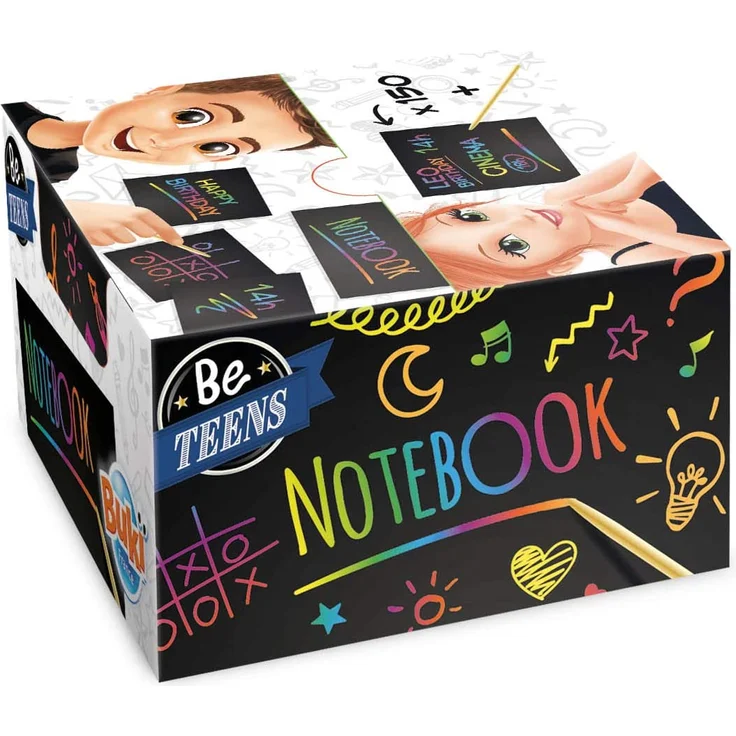BUKI NB001 - Kratzpapier-Notizblock, Kratzbilder, Scratch Art Notebook – Bild 2
