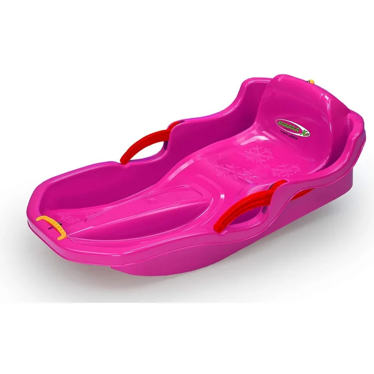 Jamara 460541 'Snow Play Bob Comfort', 80 cm, pink, mit Bremse, ab 3 Jahren, inkl. Seil mit Griff - Preisvergleich – Bild 1