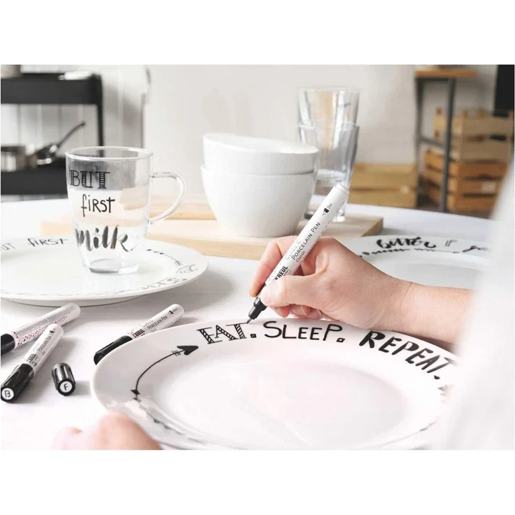 Kreul Glass & Porcelain Pen Easy brush schwarz - Preisvergleich – Bild 5