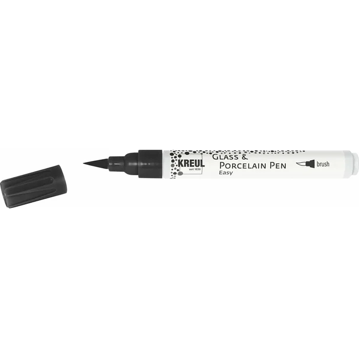 Kreul Glass & Porcelain Pen Easy brush schwarz - Preisvergleich – Bild 1