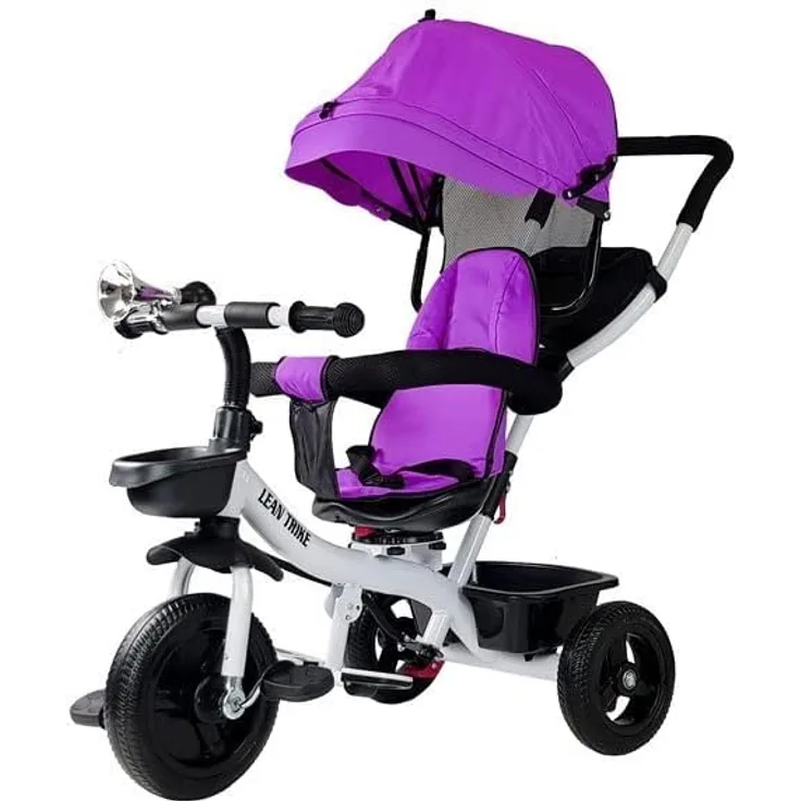 Dreirad Easy Trike Wave Sonnenschutz, Lenkstange u. Korb fliederfarben