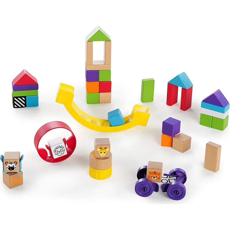 Baby Einstein by Hape E11873 - Multifunktionsbausteine Set, Mehrfarbig
