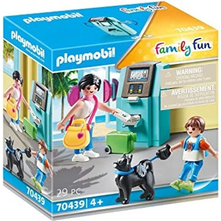 PLAYMOBIL Family Fun 70439 Urlauber mit Geldautomat, Ab 4 Jahren – Bild 1