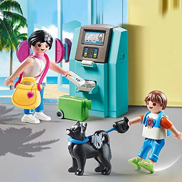 PLAYMOBIL Family Fun 70439 Urlauber mit Geldautomat, Ab 4 Jahren – Bild 2