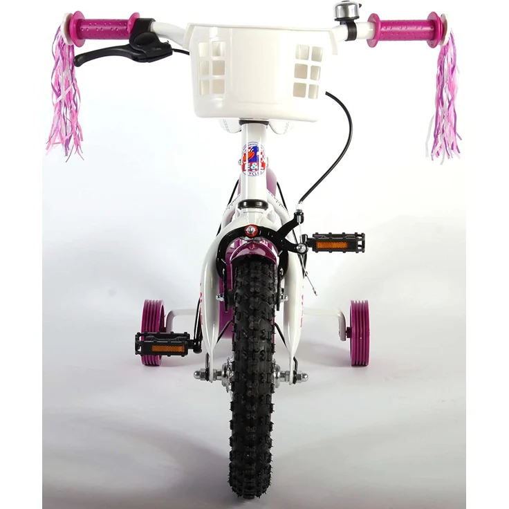 Volare Heart Cruiser Kinderfahrrad - Mädchen - 12 Zoll - Weiß Lila – Bild 8