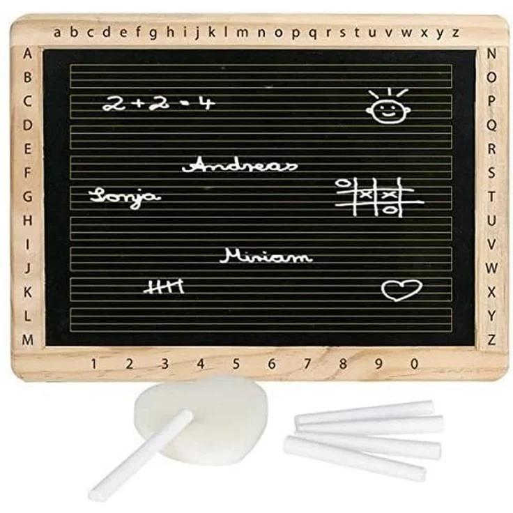 Goki Schreibtafel mit Kreide und Schwamm, 5-teiliges Set – Bild 1