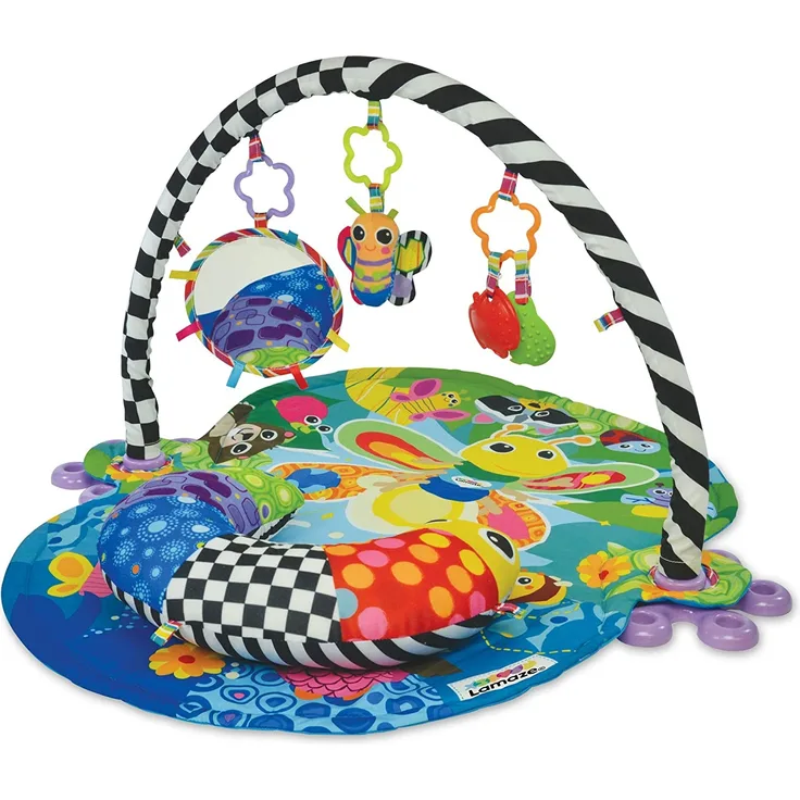 Lamaze Baby Spielzeug "Freddie, das Glühwürmchen - Spieldecke", die hochwertige Erlebnisdecke für Babys ab 0 Jahren. Die quietschbunte Decke regt Kinder zum Entdecken an und fördert die Motorik