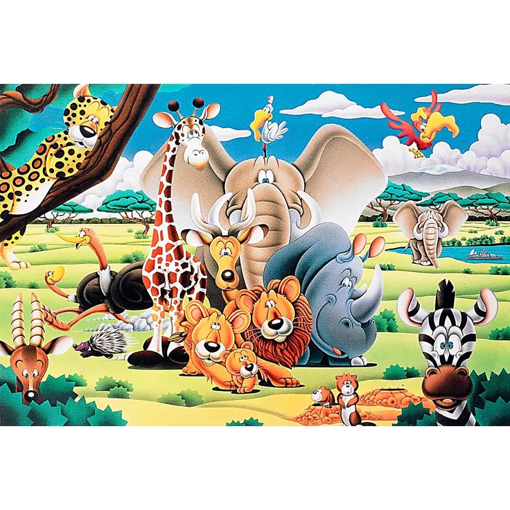 infactory Leuchtpuzzle: 500-teiliges Glow-in-The-Dark-Puzzle Tierwelt (Puzzlespielzeug)