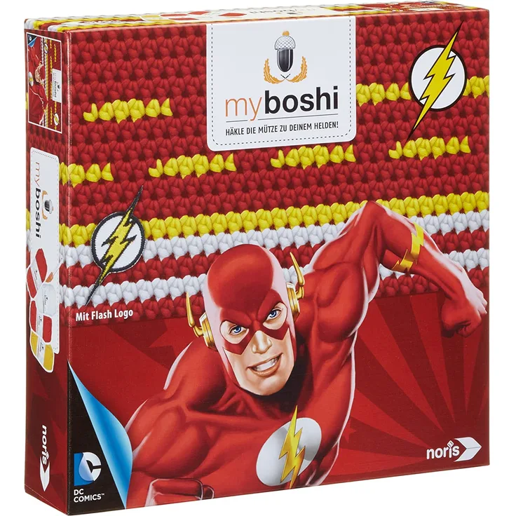 Noris 606311366 - Myboshi Superhelden - Flash, Häkel-set