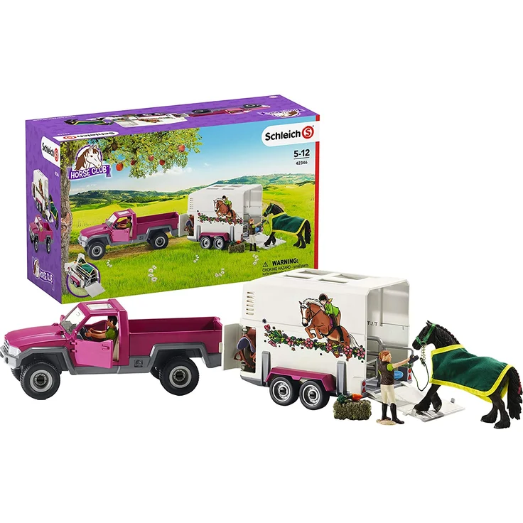 Schleich Horse Club 42346 'Pick-up mit Pferdeanhänger', ab 5 Jahren, 15 Teile - Preisvergleich – Bild 1