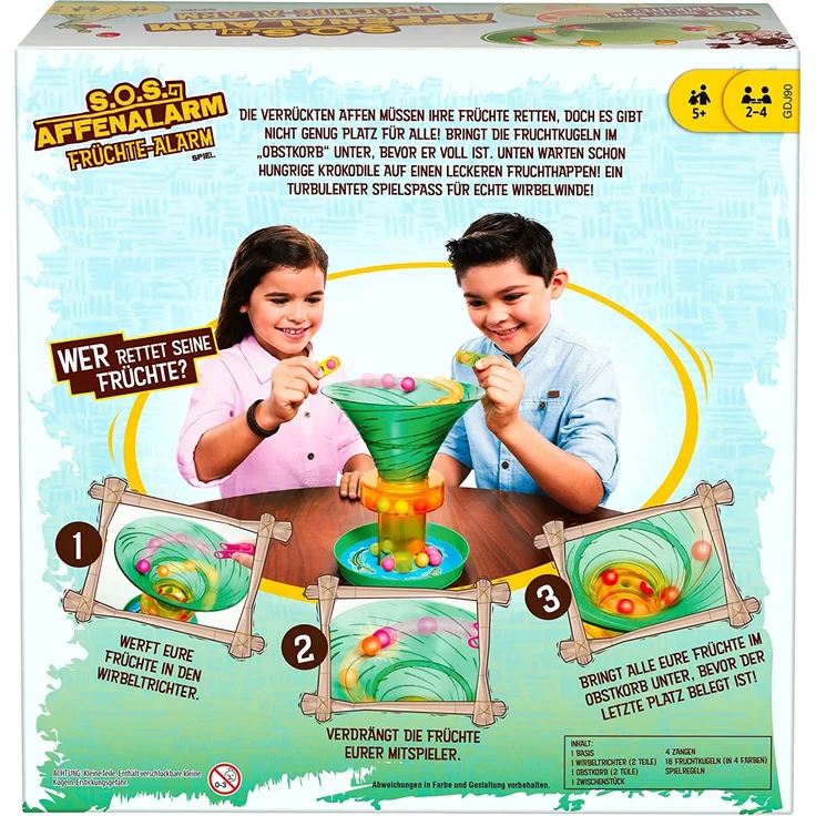Mattel Games GDJ90 - S.O.S. Affenalarm Früchte-Alarm, Kinderspiele und Familienspiele für 2-4 Spieler, Spiele ab 5 Jahren – Bild 6