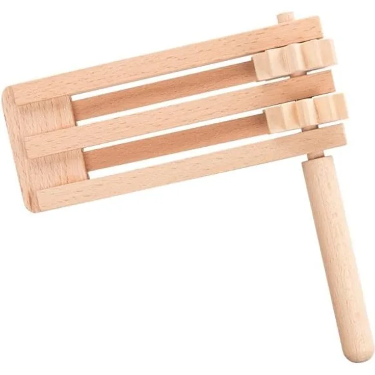 goki TT217 Doppelratsche Spiel aus Naturholz