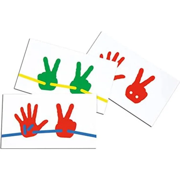 Betzold 81943 - 15 Vorlagekarten zu Fädel-Hände - Förderung der Feinmotorik, Rechenübung, Zubehör