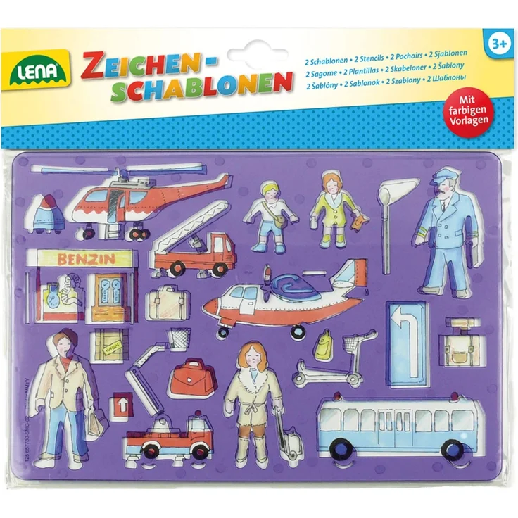 Lena - Pre School - Zeichenschablonen Fahrzeuge und Menschen – Bild 3