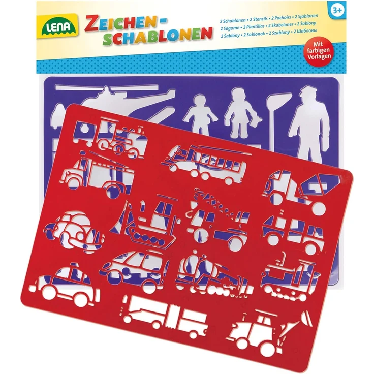 Lena - Pre School - Zeichenschablonen Fahrzeuge und Menschen – Bild 2