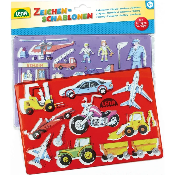 Lena - Pre School - Zeichenschablonen Fahrzeuge und Menschen – Bild 1