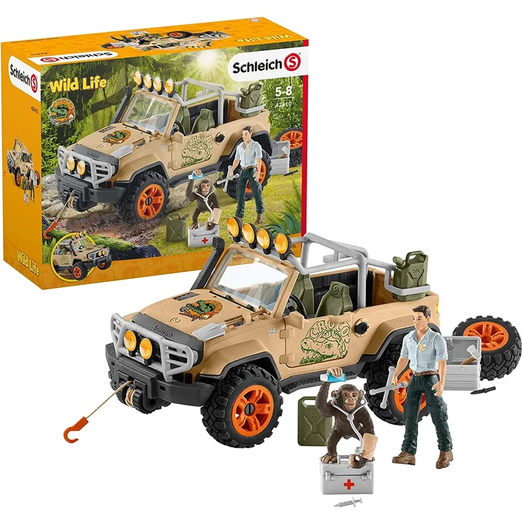 Schleich Spielset Geländewagen mit Seilwinde – Bild 1