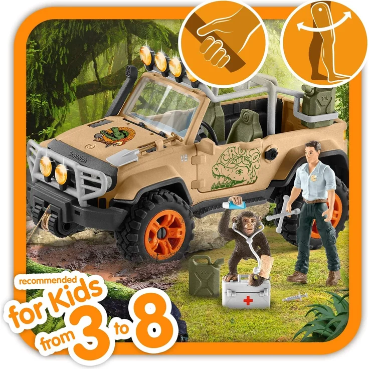 Schleich Spielset Geländewagen mit Seilwinde – Bild 3