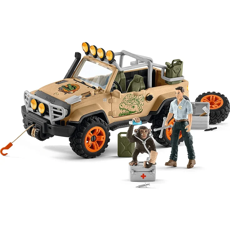 Schleich Spielset Geländewagen mit Seilwinde – Bild 4