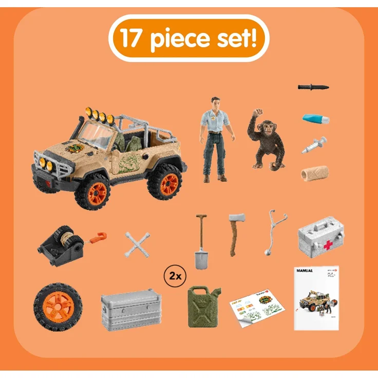 Schleich Spielset Geländewagen mit Seilwinde – Bild 2