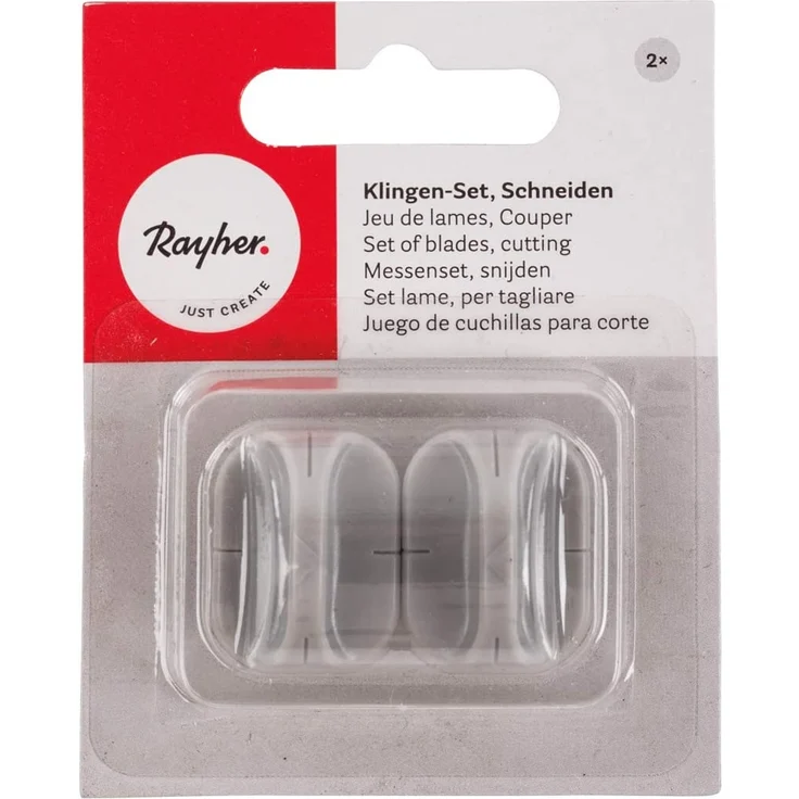 Rayher 50048000 Klingen-Set, 2-teilig, 2xSchneideklingen, Ersatzklingen für Papierschneide- und Papierfalzmaschine Art. 50046000, papierschneidegerät – Bild 2