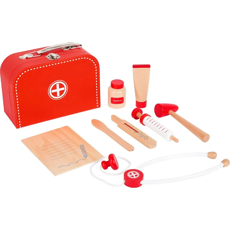 small foot 11183 Spielset 'Arztkoffer' aus Holz, inkl. Spritze, Stethoskop, Thermometer uvm., ab 3 Jahren - Preisvergleich – Bild 1
