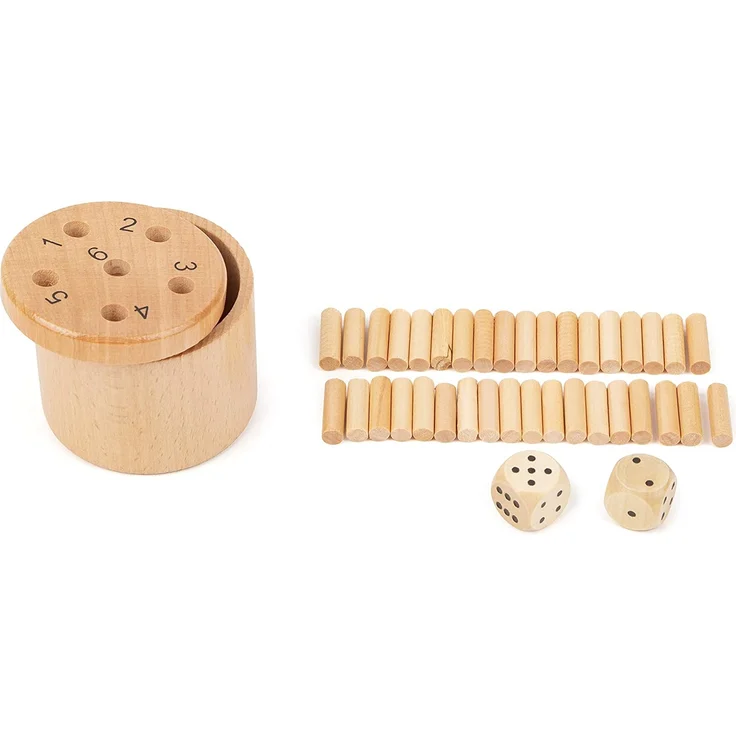 Small Foot 11365 Würfelspiel 6 Raus, Logikspiel für 2-6 Personen, Gesellschafspiel für die ganze Familie, 39-TLG Spielzeug, Mehrfarbig - Preisvergleich – Bild 2
